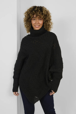 #holidayponchocapepitchblack