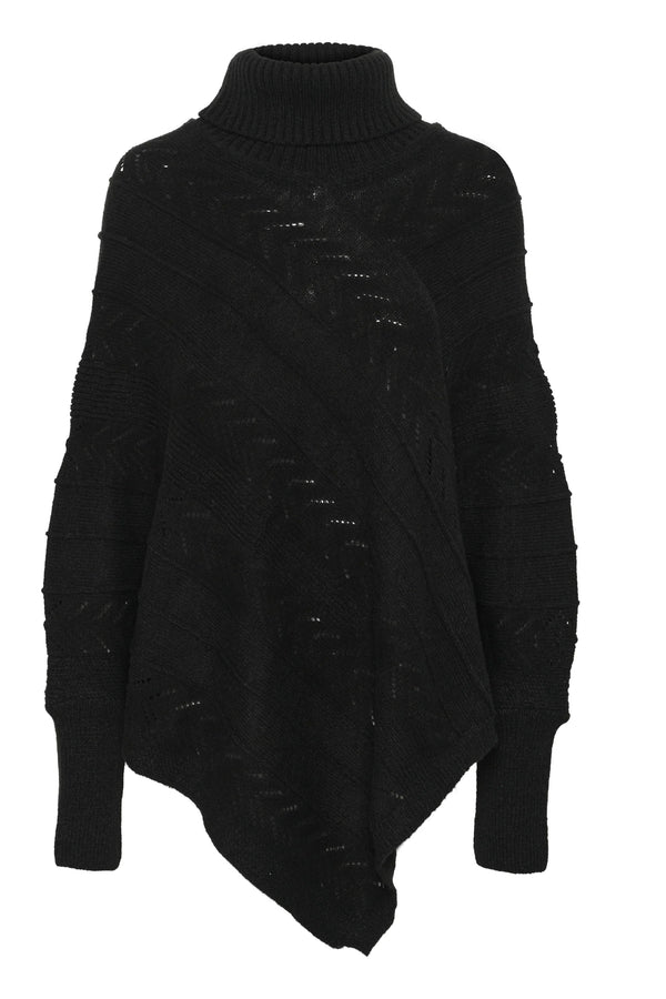 #holidayponchocapepitchblack