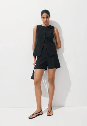 #mangowaistcoatblack