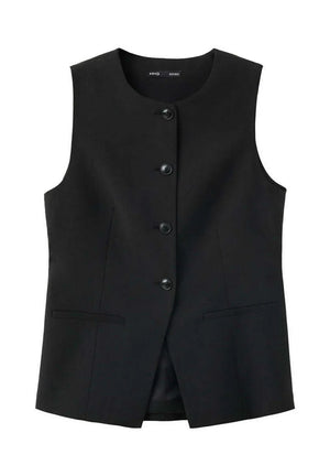 #mangowaistcoatblack
