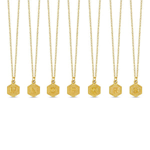 Hex Initial Letter Necklace