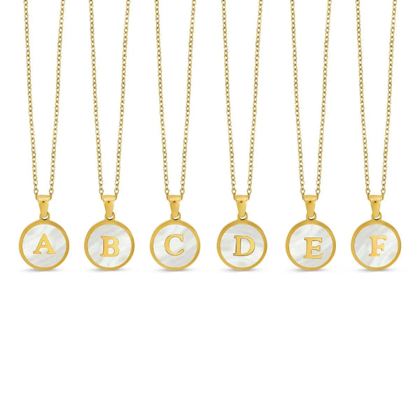Halsband med marmorinitial