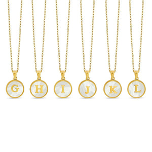 Halsband med marmorinitial