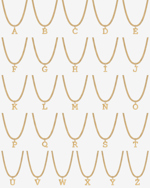 Initial Letter Chain Necklace