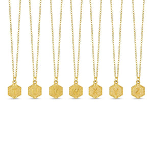 Hex Initial Letter Necklace