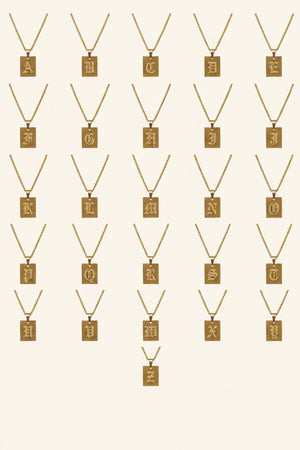 Modern Initial Letter Necklace