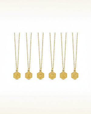 Hex Initial Letter Necklace